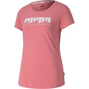 Puma REBEL GRAPHIC TEE svetlo ružová M - Dámske športové tričko