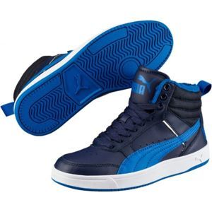 Puma REBOUND STREET V2 FUR JR modrá 4.5 - Detská zimná obuv