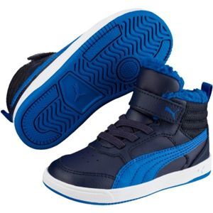 Puma REBOUND STREET V2 FUR PS modrá 1.5 - Detská zimná obuv