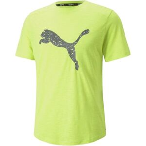 Puma RUN LOGO SS TEE Pánske tričko, zelená, veľkosť M