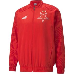 Puma SKS PREMATCH JACKET Pánska futbalová bunda, červená, veľkosť XL