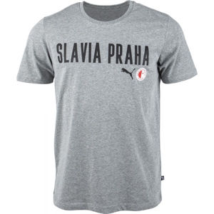 Puma Slavia Prague Graphic Tee DBLU Pánske tričko, sivá, veľkosť 2XL