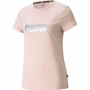 Puma SS METALLIC LOGO TEE Dámske tričko, ružová, veľkosť M