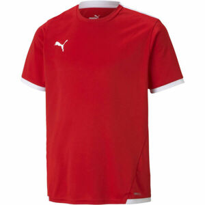 Puma TEAM LIGA JERSEY JR Juniosrské futbalové tričko, červená, veľkosť 152