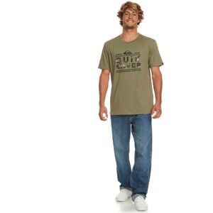 Quiksilver LOGO PRINT SS Pánske tričko, khaki, veľkosť XL