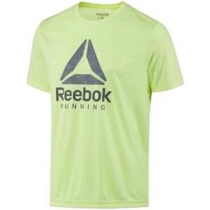 Reebok RUN GRAPHIC TEE žltá XL - Pánske tričko