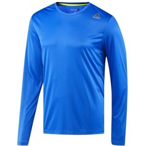 Reebok RUN LS TEE modrá XL - Pánske bežecké tričko