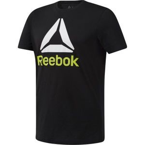 Reebok QQR - STACKED čierna XXL - Pánske tričko