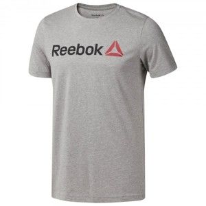 Reebok QQR-REEBOK LINEAR READ sivá XL - Pánske športové tričko