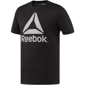 Reebok STACKED LOGO CREW NEW čierna XL - Pánske tričko