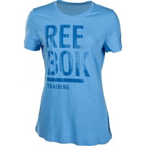 Reebok TRAINING SPLIT TEE modrá XL - Dámske tričko