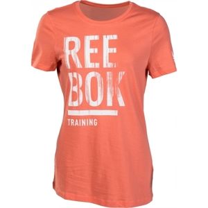 Reebok TRAINING SPLIT TEE oranžová L - Dámske tričko