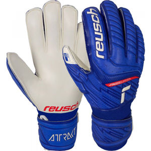 Reusch ATTRAKT GRIP FINGER SUPPORT JUNIOR Detské futbalové rukavice, modrá,biela,červená, veľkosť