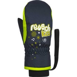 Reusch KIDS MITTEN Detské lyžiarske rukavice, tmavo modrá,biela,reflexný neón, veľkosť
