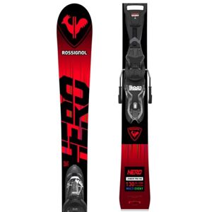 Rossignol HERO JUNIOR XPRESS + JR EXPRESS 7 GW Detské zjazdové lyže, červená, veľkosť 140