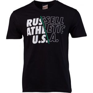 Russell Athletic BACKSLASH Pánske tričko, čierna,biela, veľkosť