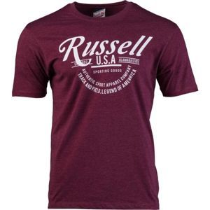 Russell Athletic TRACK AND FIELD vínová XXL - Pánske tričko