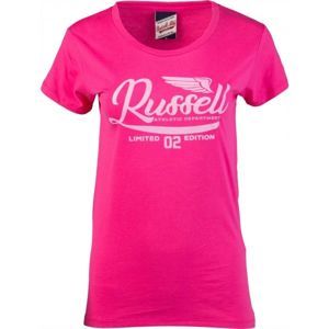 Russell Athletic GLITTER PRINTED WINGS S/S CREWNECK TEE SHIRT - Dámske tričko
