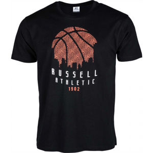 Russell Athletic B BALL SKY LINE S/S CREWNECK TEE SHIRT čierna XXL - Pánske tričko