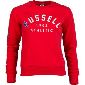 Russell Athletic BADGED-CREWNECK RAGLAN SWEATSHIRT červená M - Dámska mikina