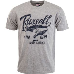 Russell Athletic CREW NECK TEE WITH RUSSELL zelená M - Pánske tričko