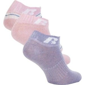 Russell Athletic KIDS ANKLE SOCK 3 PÁRY Detské ponožky, ružová, veľkosť 23-25
