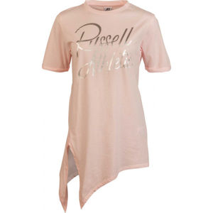 Russell Athletic KNOTTED STRIPTED TEE SHIRT ružová XL - Dámske tričko