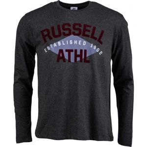 Russell Athletic L/S CREWNECK TEE SHIRT ESTABLISHED 1902 Pánske tričko, tmavo sivá, veľkosť S