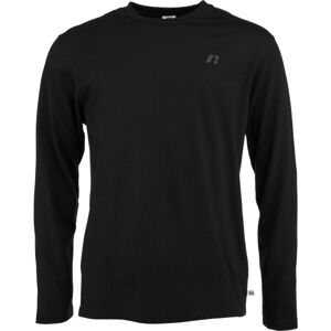Russell Athletic LONG SLEEVE TEE SHIRT M Pánske tričko, čierna, veľkosť S