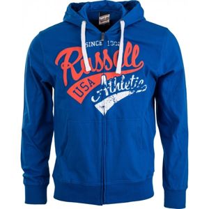 Russell Athletic PRINT HOODY modrá XXL - Pánska mikina