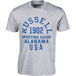 Russell Athletic S/S CREW ALABAMA TEE šedá S - Pánske tričko