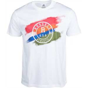 Russell Athletic SHADED S/S CREWNECK TEE SHIRT biela XXL - Pánske tričko