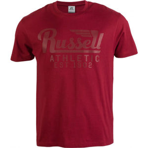 Russell Athletic WING S/S CREWNECK TEE SHIRT vínová L - Pánske tričko