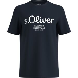 s.Oliver LOGO T-NOOS Pánske tričko, tmavo modrá, veľkosť