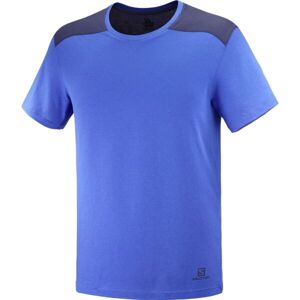 Salomon ESSENTIAL COLORBLOC Pánske tričko, modrá, veľkosť S