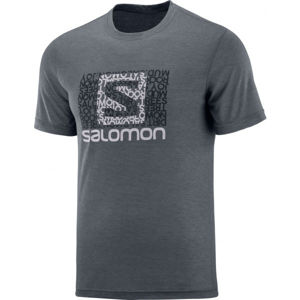 Salomon EXPLORE GRAPHIC SS TEE M sivá 2XL - Pánske tričko