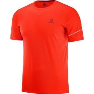 Salomon AGILE SS TEE M červená XXL - Pánske bežecké tričko