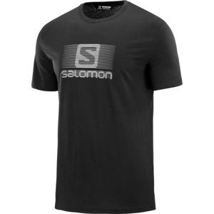 Salomon BLEND LOGO SS TEE M čierna S - Pánske tričko