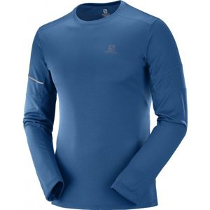 Salomon AGILE LS TEE modrá XL - Pánske tričko