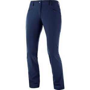 Salomon WAYFARER STRAIGHT LT P tmavo modrá 34 - Dámske outdoorové nohavice
