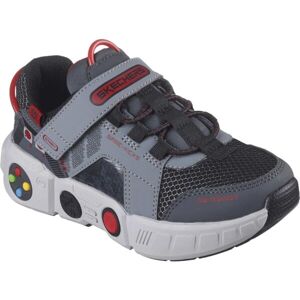 Skechers GAMETRONIX Detská vychádzková obuv, sivá, veľkosť