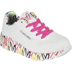 Skechers UNO LITE - LOVELY LUV Detská voľnočasová obuv, biela, veľkosť