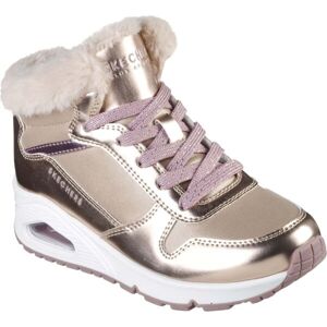 Skechers UNO - COZY ON AIR Detská zimná obuv, zlatá, veľkosť 33