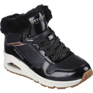Skechers UNO - COZY ON AIR Detská zimná obuv, čierna, veľkosť 31