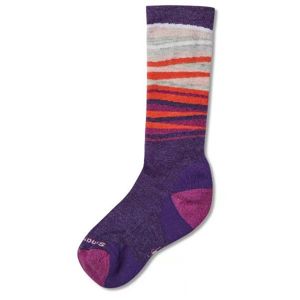 Smartwool WINTERSPORT STRIPE fialová S - Detské zimné ponožky