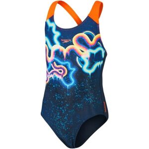 Speedo DIGITAL PLACEMENT SPLASHBACK Dievčenské jednodielne športové plavky, modrá, veľkosť 13-14