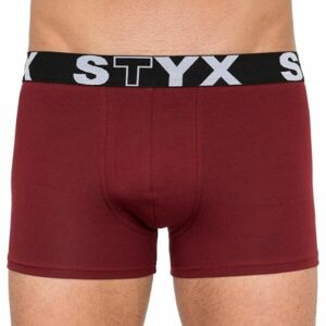 Styx MEN'S BOXERS LONG SPORTS RUBBER Pánske boxerky, vínová, veľkosť M
