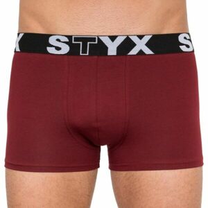 Styx MEN'S BOXERS SPORTS RUBBER Pánske boxerky, vínová, veľkosť XXL