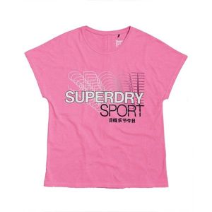 Superdry CORE SPLIT BACK TEE Dámske tričko, ružová, veľkosť 10