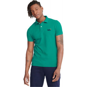 Superdry CLASSIC PIQUE S/S POLO zelená XL - Pánske polo tričko